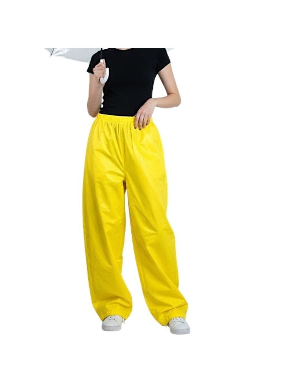 Frogg Toggs yellow waterproof pull on rain pants M